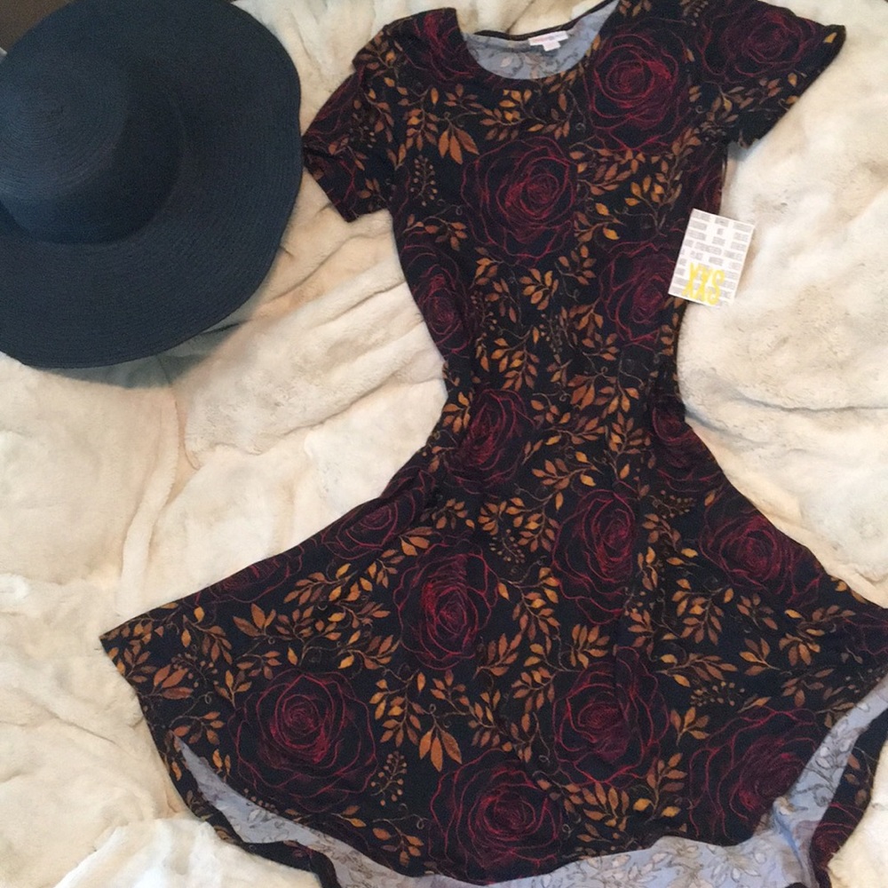 Xxs lularoe unicorn carly rose print